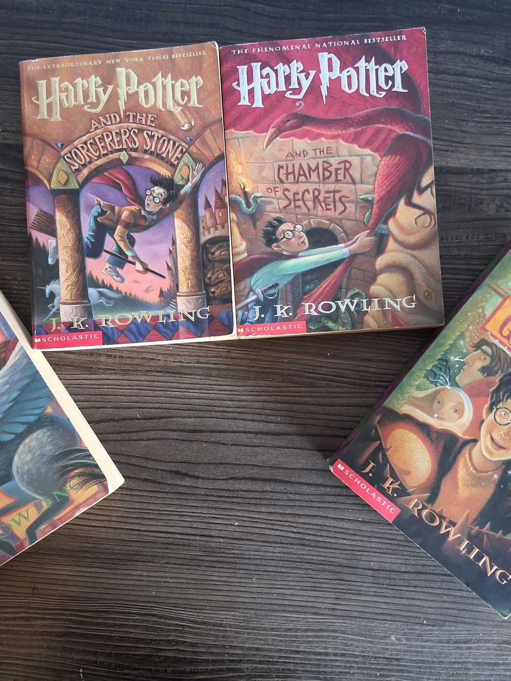 Harry Potter Paperback Lot Books 1-4 J.K. Rowling Scholastic